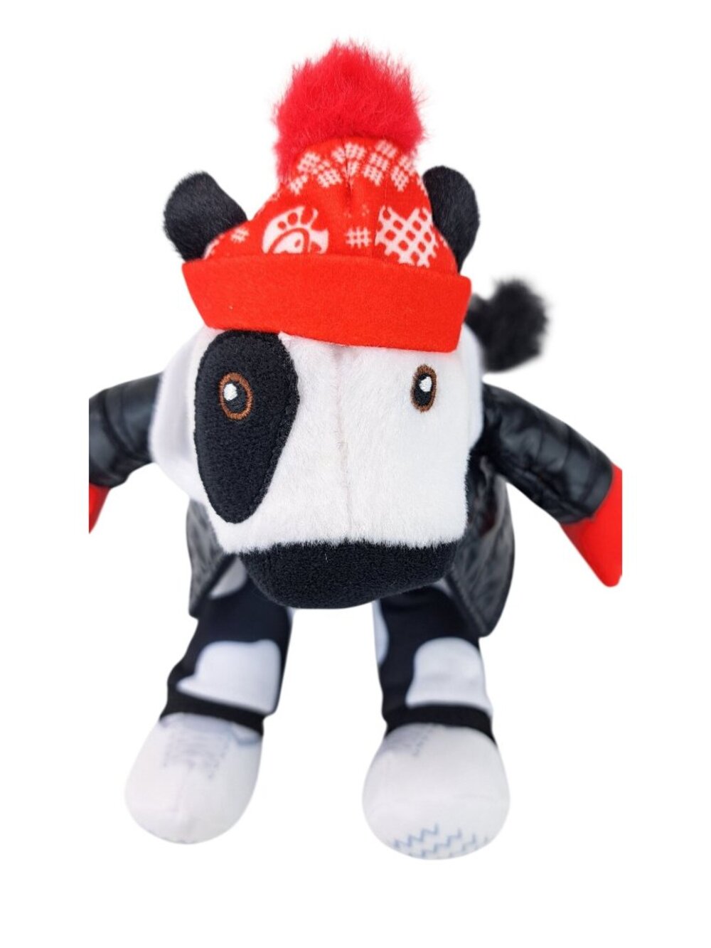 Chick-Fil-A Plush Cow Toy Eat Mor Chikin Hoodie Red Beanie Puffer Jacket Limited - Picture 7 of 13